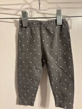 Children's Gray Polka Dot Stretch Leggings